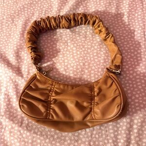 Tan Ruched Women's Bag